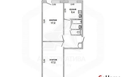 Купить 2-комнатную квартиру, Брест, Восток, ул. Московская. Фото 14