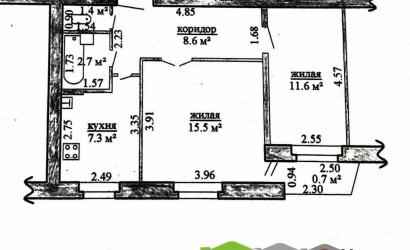 Купить 2-комнатную квартиру, Слоним, Семилетки 1-й ул., 34. Фото 17