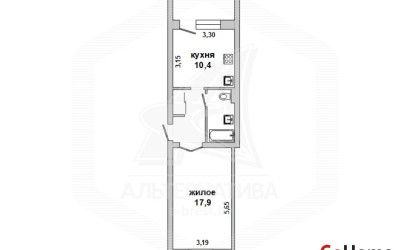 Купить 1-комнатную квартиру, Брест, Центр, пр-т Машерова. Фото 1