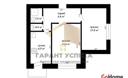 Купить 2-комнатную квартиру, Жабинка, Заречная. Фото 14