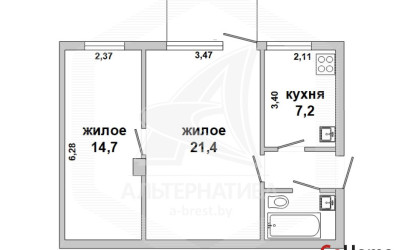 Купить 3-комнатную квартиру, Брест, Центр, ул. Советских Пограничников. Фото 1