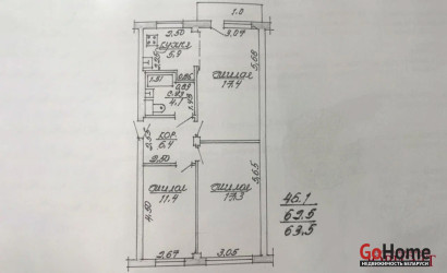 Купить 3-комнатную квартиру, Витебск, Чкалова, 11/12. Фото 13