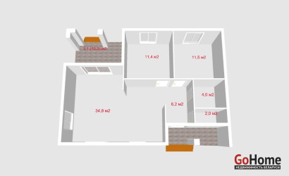 Купить дом в деревне, Рабушки, 8 соток. Фото 28