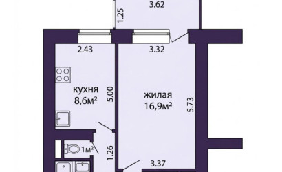 Купить 1-комнатную квартиру, Минск, Варвашени ул., 13/1 (Заводской район). Фото 3