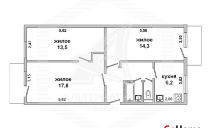Купить 3-комнатную квартиру, Брест, Гобк, ул. Героев обороны Брестской крепости. Фото 17
