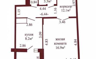 Купить 1-комнатную квартиру, Гродно, Виктора Глухова, 25. Фото 12
