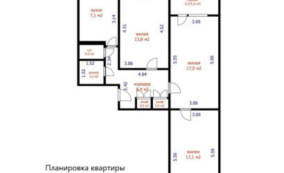 Купить 3-комнатную квартиру, Минск, Корженевского ул., 21 (Октябрьский район). Фото 29