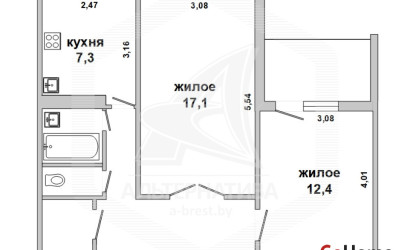 Купить 2-комнатную квартиру, Брест, Восток, ул. Гродненская