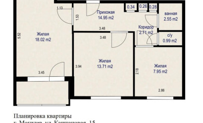 Купить 2-комнатную квартиру, Могилев, Каштановая ул., 15. Фото 18