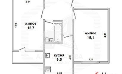 Купить 2-комнатную квартиру, Брест, Центр, ул. Кирова. Фото 13