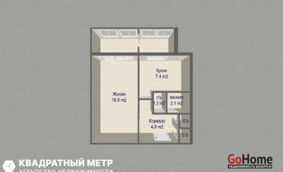 Купить 1-комнатную квартиру, Минск, Пушкина просп., 38 (Фрунзенский район). Фото 24