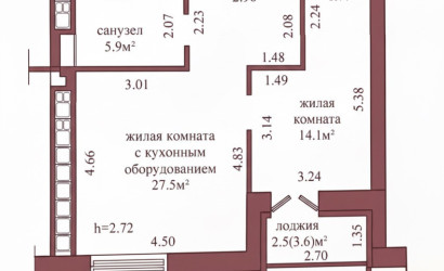 Купить 2-комнатную квартиру, Гродно, Магистральная, 10. Фото 17