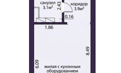 Купить 1-комнатную квартиру, Луговая Слобода, Марата Казея ул., 17. Фото 14