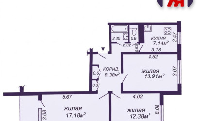 Купить 3-комнатную квартиру, Минск, Одинцова ул., 22/1 (Фрунзенский район). Фото 18