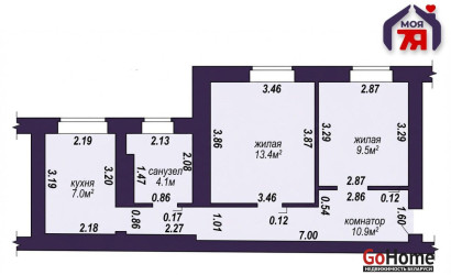 Купить 2-комнатную квартиру, Молодечно, Мовчанского ул., 19. Фото 15