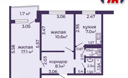 Купить 2-комнатную квартиру, Солигорск, Константина Заслонова ул., 83. Фото 12