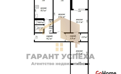 Купить 3-комнатную квартиру, Брест, ул. Сергея Смирнова писателя. Фото 17