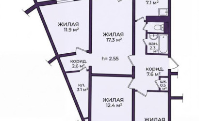 Купить 4-комнатную квартиру, Минск, Слободская ул., 31 (Московский район). Фото 2