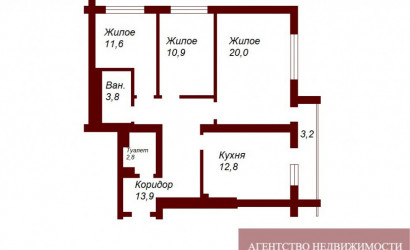 Купить 3-комнатную квартиру, Брест, Лейтенанта Рябцева. Фото 7