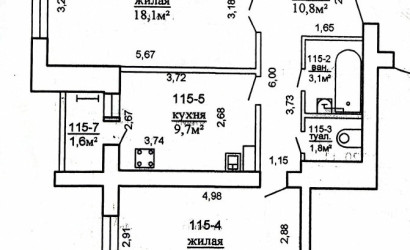 Купить 2-комнатную квартиру, Лида, Гастелло ул., 65. Фото 11
