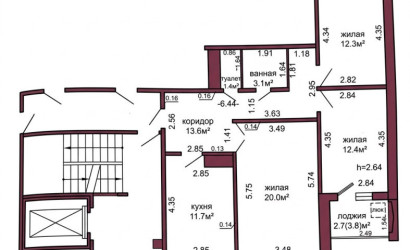 Купить 3-комнатную квартиру, Гродно, Суворова, 312А. Фото 15