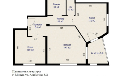 Купить 2-комнатную квартиру, Минск, ул. Алибегова, д. 8/2 (Московский район). Фото 18