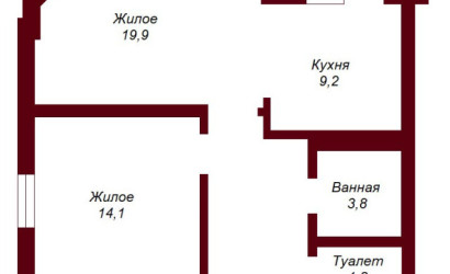 Купить 2-комнатную квартиру, Брест, ул. Васнецова, д. . Фото 14