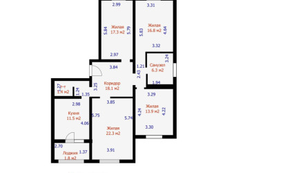 Купить 4-комнатную квартиру, Минск, Восточная ул., 133 (Советский район). Фото 42
