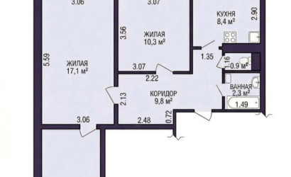 Купить 3-комнатную квартиру, Слуцк, 14 Партизан ул., 8/2. Фото 25