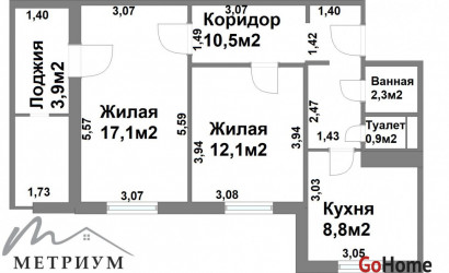 Купить 2-комнатную квартиру, Минск, Лучины ул., 36 (Ленинский район). Фото 21