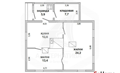 Купить дом в деревне, Славное, Тевельский с/с, 25 соток. Фото 1