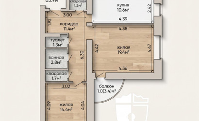 Купить 2-комнатную квартиру, Минск, Брестская, 87(Октябрьский район). Фото 2