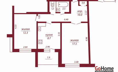 Купить 2-комнатную квартиру, Гродно, Щорса, 30А. Фото 13