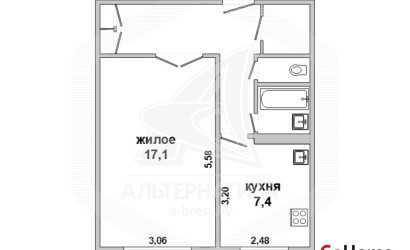 Купить 1-комнатную квартиру, Брест, Ковалево, ул. Луцкая. Фото 1