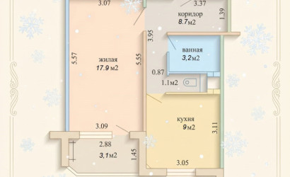 Купить 1-комнатную квартиру, Минск, Чичурина, 12 (Фрунзенский район). Фото 3