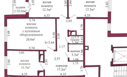 Купить 4-комнатную квартиру, Гродно, Соломовой, 157В. Фото 15