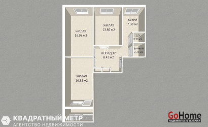 Купить 3-комнатную квартиру, Минск, Рокоссовского просп., 153 (Ленинский район). Фото 19