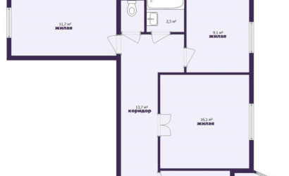 Купить 3-комнатную квартиру, Дзержинск, Лермонтова ул., 12. Фото 15