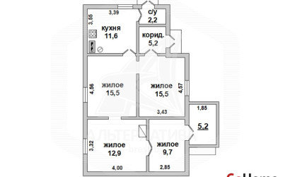 Купить 4-комнатную квартиру, Брест, Граевка, ул. Гурова. Фото 1