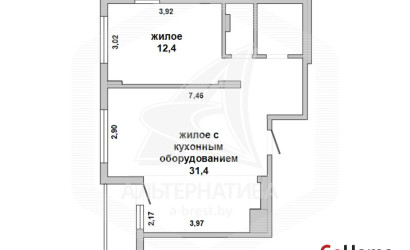 Купить 2-комнатную квартиру, Брест, Ковалево, ул. Октябрьской Революции. Фото 1