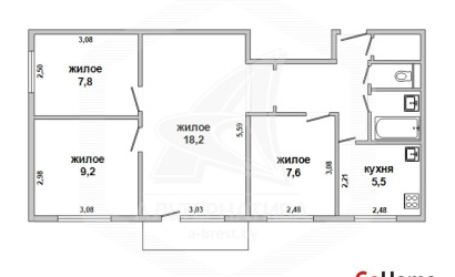 Купить 4-комнатную квартиру, Брест, Восток, ул. Московская. Фото 20