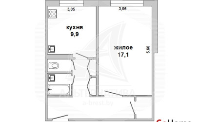 Купить 1-комнатную квартиру, Брест, Граевка, ул. Красногвардейская