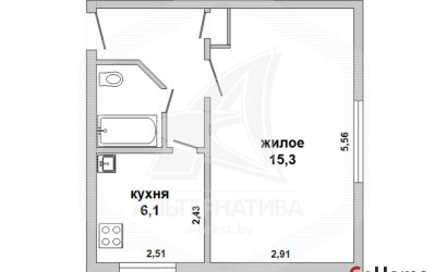 Купить 1-комнатную квартиру, Пелище, , . Фото 6