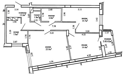 Купить 3-комнатную квартиру, Минск, Нововиленская ул., 61 (Центральный район). Фото 5