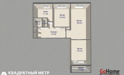 Купить 3-комнатную квартиру, Минск, Притыцкого ул., 38 (Фрунзенский район). Фото 20