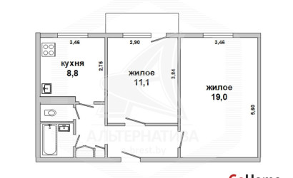 Купить 2-комнатную квартиру, Малорита, , . Фото 1