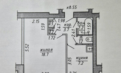 Купить 1-комнатную квартиру, Витебск, Молодёжная, 8. Фото 12