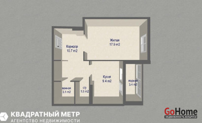 Купить 1-комнатную квартиру, Минск, Горецкого ул., 24 (Фрунзенский район). Фото 49