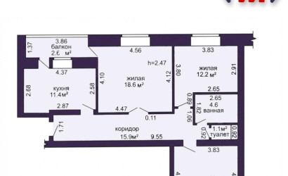 Купить 3-комнатную квартиру, Молодечно, Великий Гостинец ул., 48/А. Фото 19