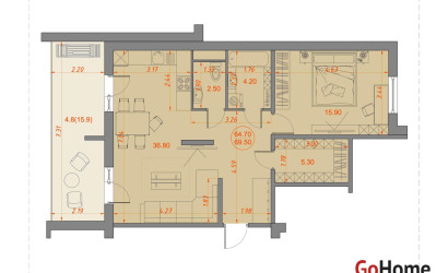 Купить 3-комнатную квартиру, Копище, Пилотная ул., 30. Фото 15